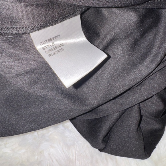 NWOT Tadashi Shoji Dresden Draped Sequin Embroidered Strapless Black Gown Sz 14 - Picture 6 of 8